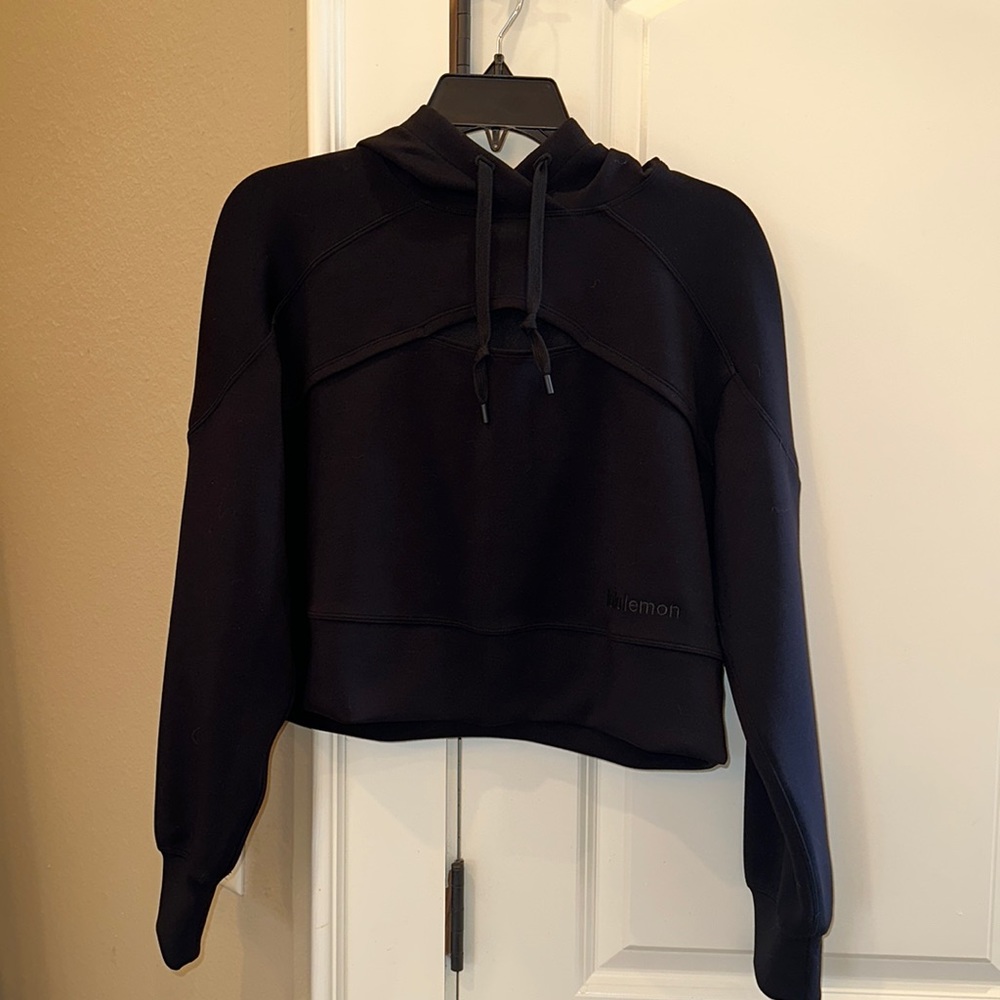 lululemon athletica Black Cropped Hoodie
